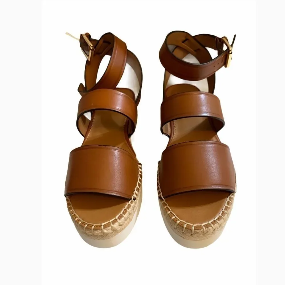 Franco Sarto Calvin Leather Wedge Sandals